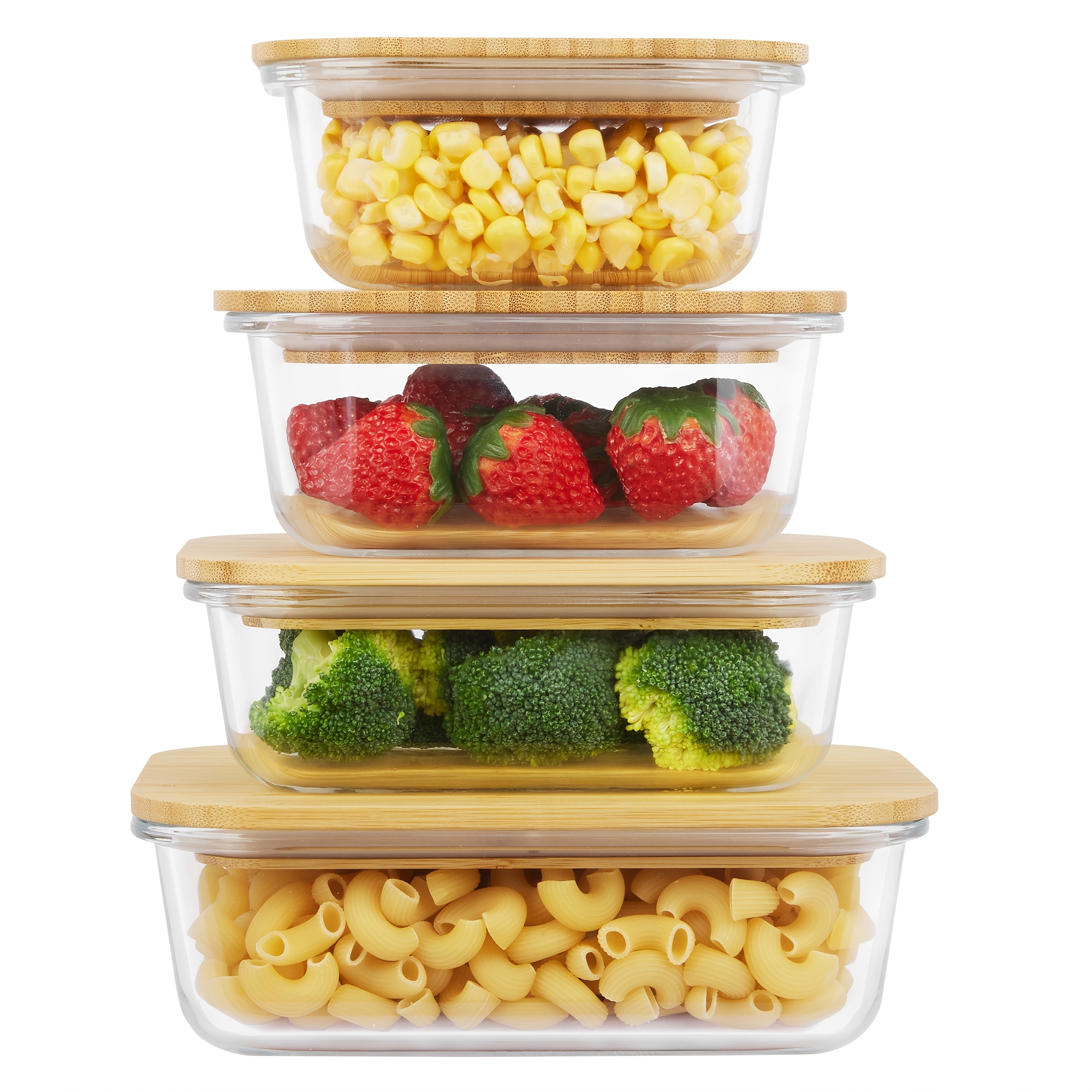 Meal Prep Box - 8pcs(4pcs Containers And 4pcs Lids) Food
