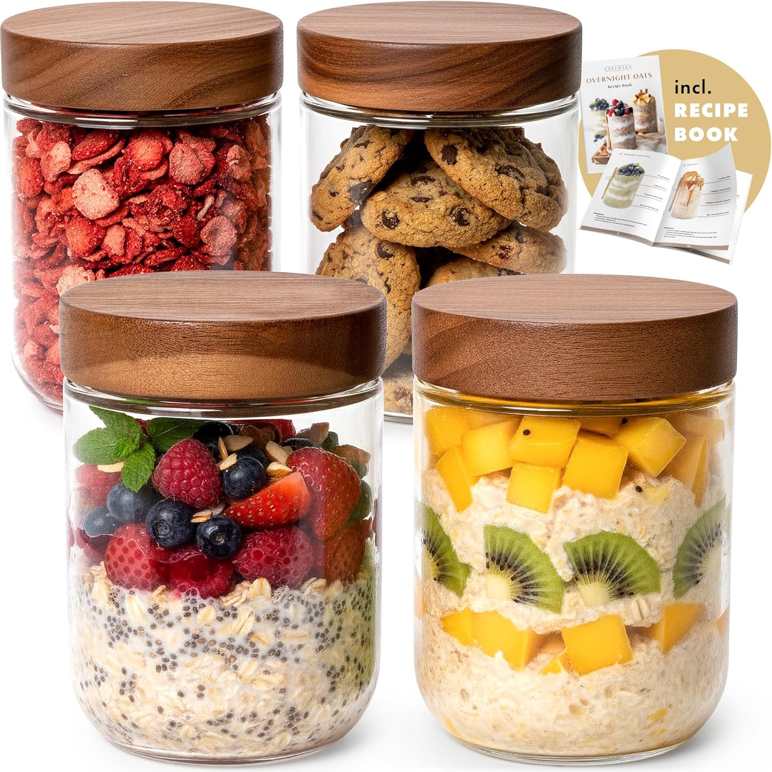 Overnight Oats Containers with - Meal Prep Overnight Oats recensie en prijs