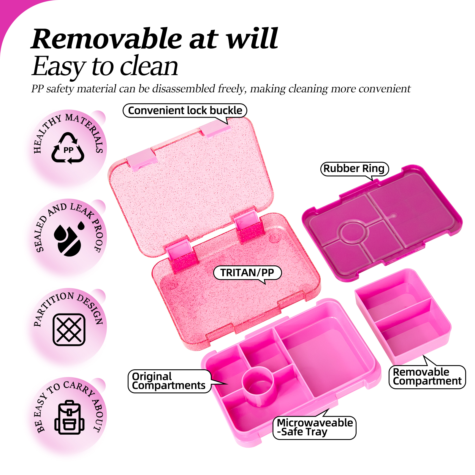 Glitter Style Kids Bento Lunch - Meal Prep Box recensie en prijs