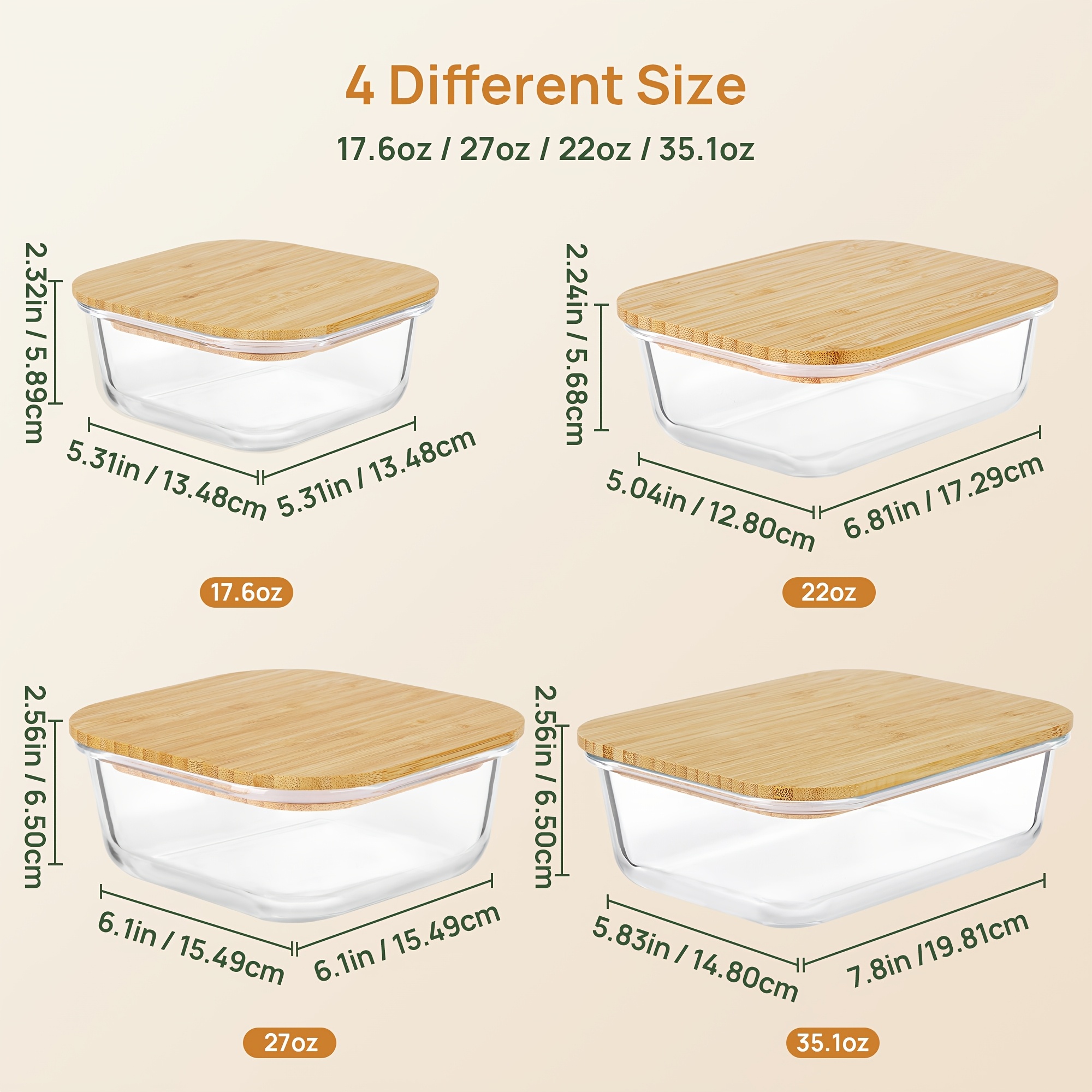 8pcs(4pcs Containers And 4pcs  - Meal Prep Box recensie en prijs