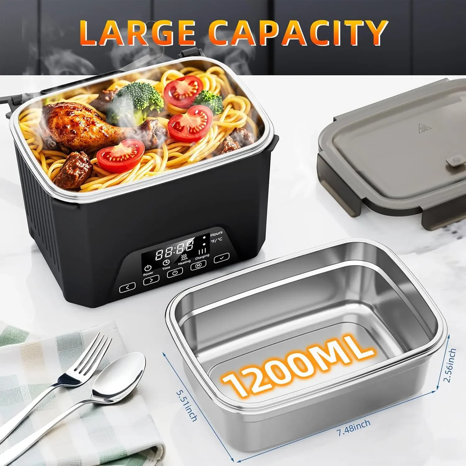 Cordless Electric Lunch Box, 1 - Meal Prep Box recensie en prijs
