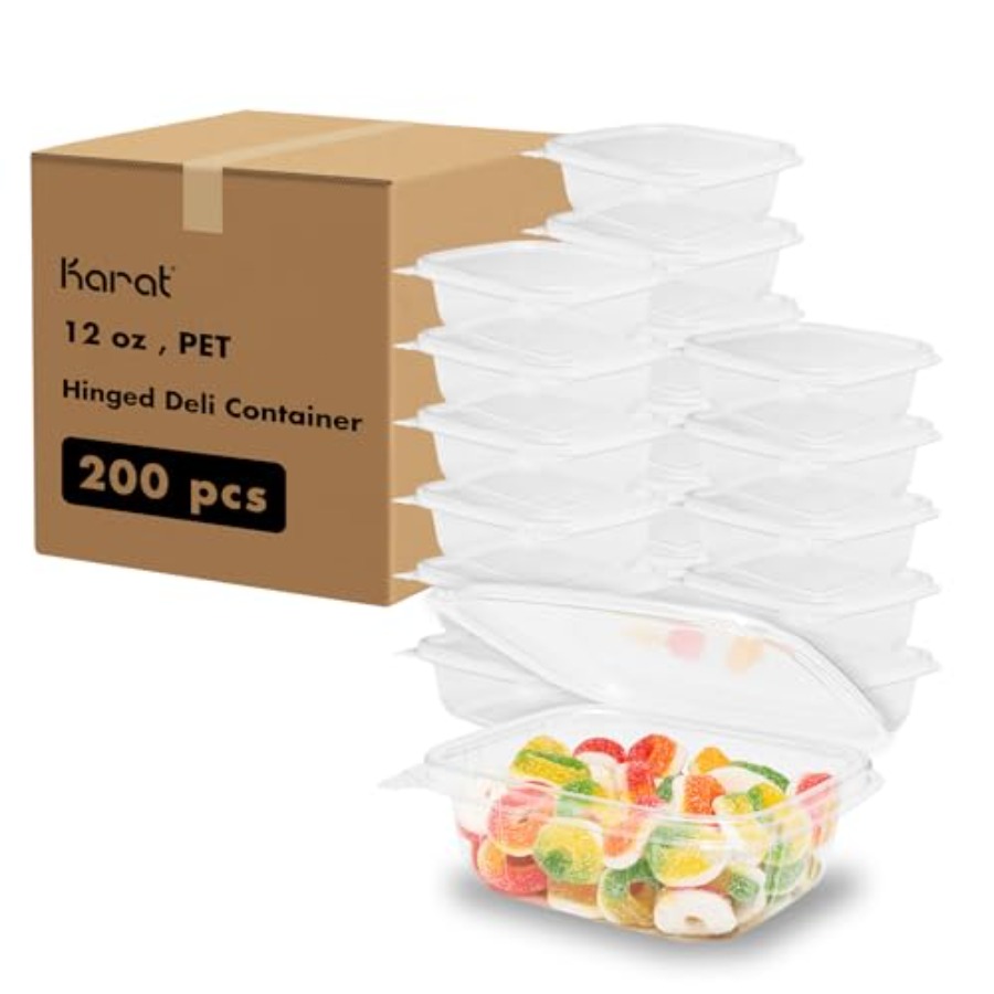 PET Hinged Deli Containers wit - Meal Prep Pasta recensie en prijs