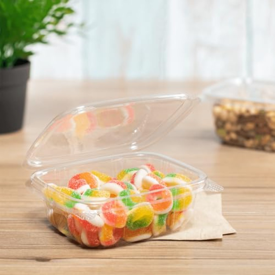 PET Hinged Deli Containers wit - Meal Prep Pasta recensie en prijs