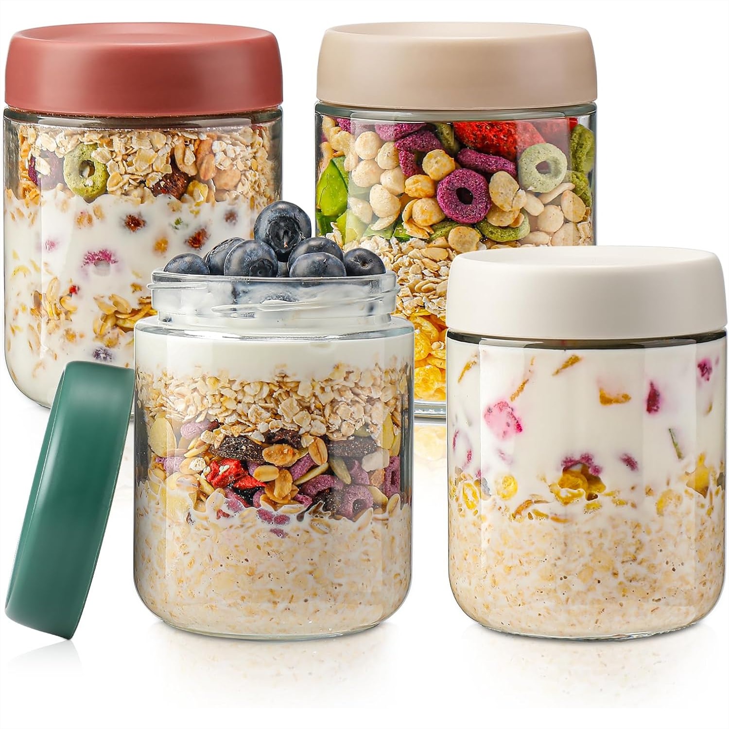 Glass Overnight Oats Container - Meal Prep Overnight Oats recensie en prijs
