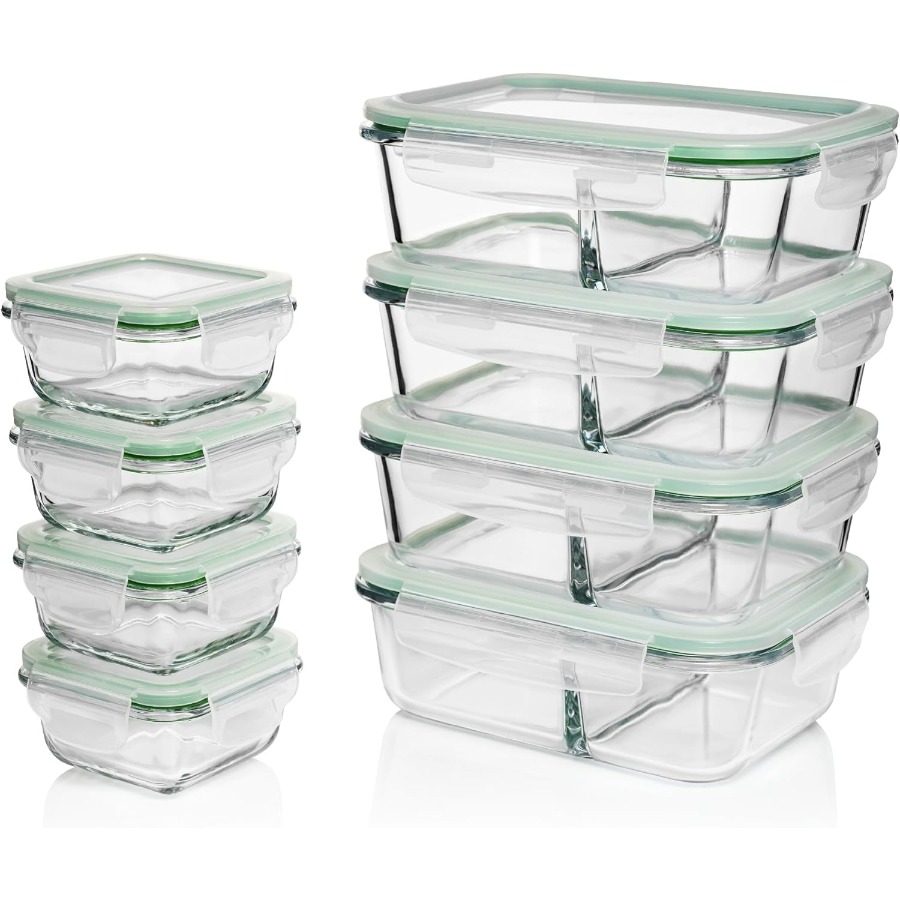 Glass Meal Prep Containers wit - Meal Prep Box recensie en prijs