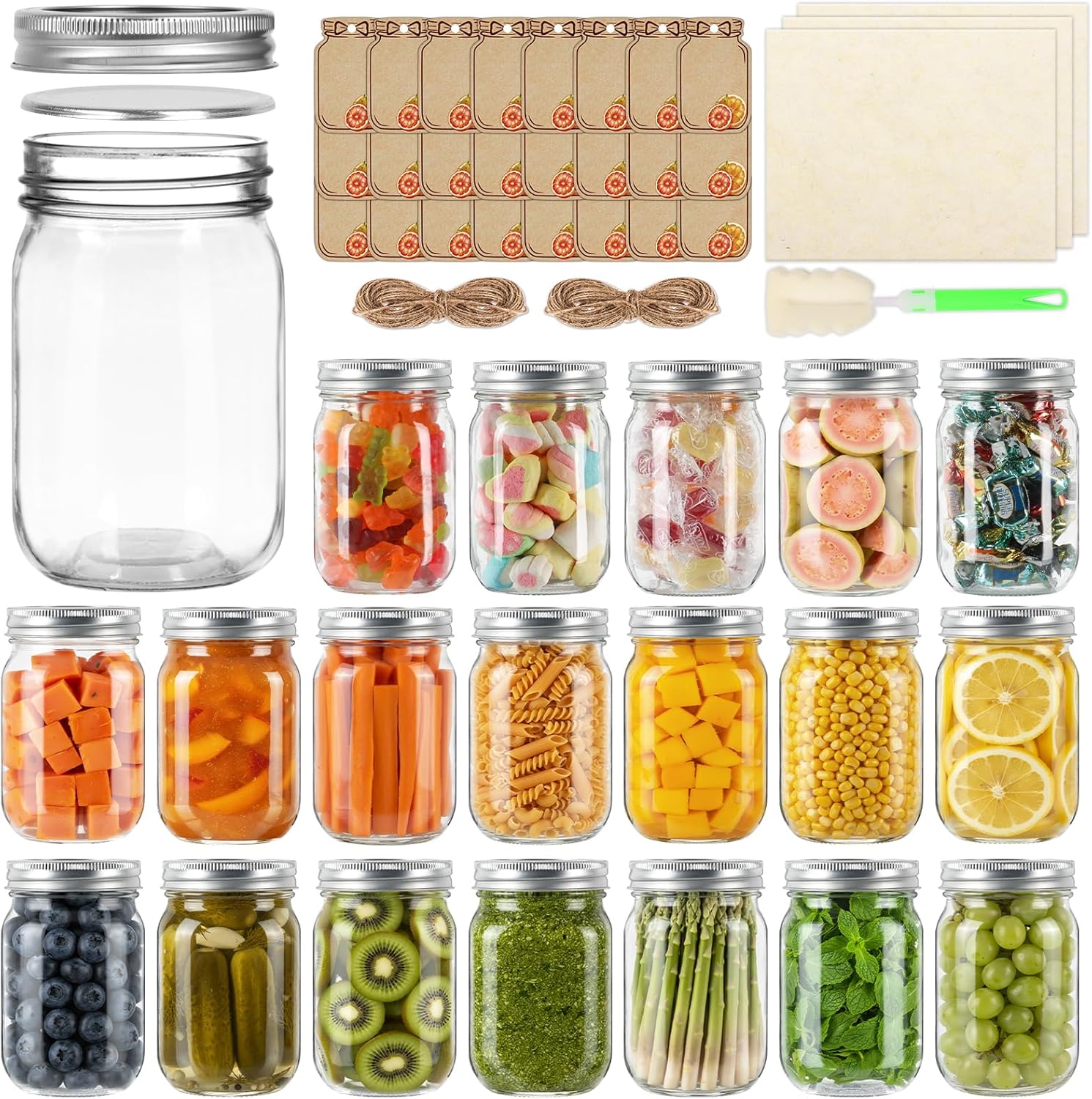 12 oz    Jars with Lids 20 Pac - Meal Prep Overnight Oats recensie en prijs