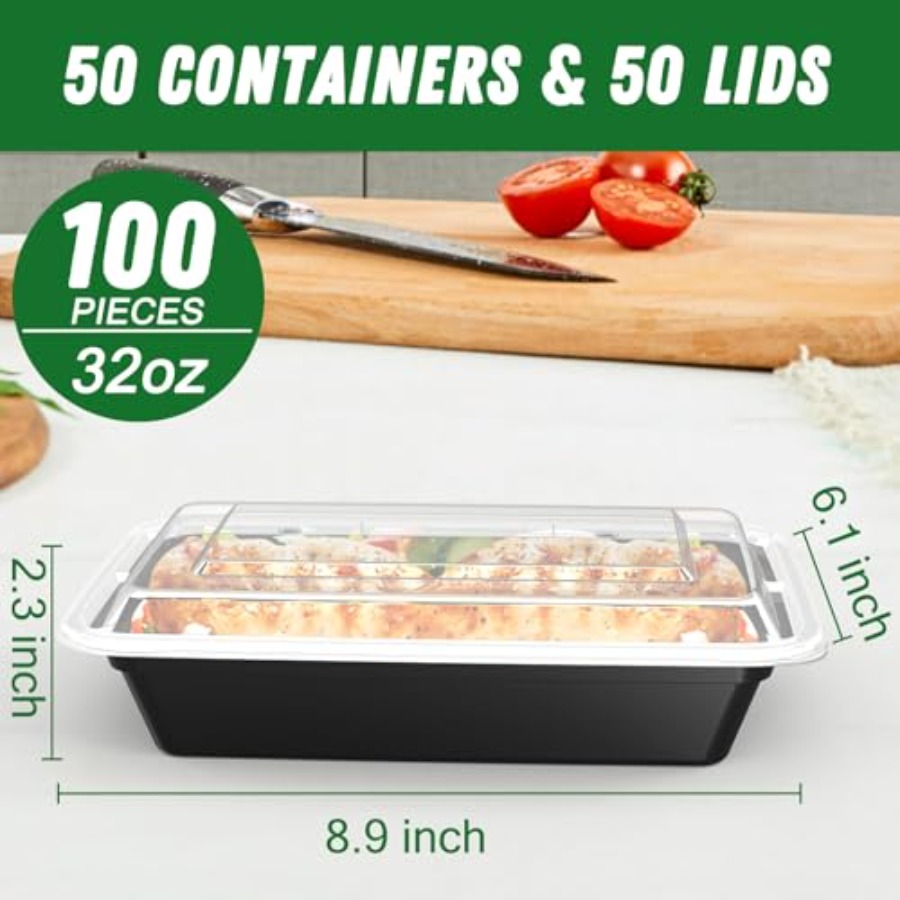 50 Pack 100-Piece 32 oz Meal P - Meal Prep Easy recensie en prijs