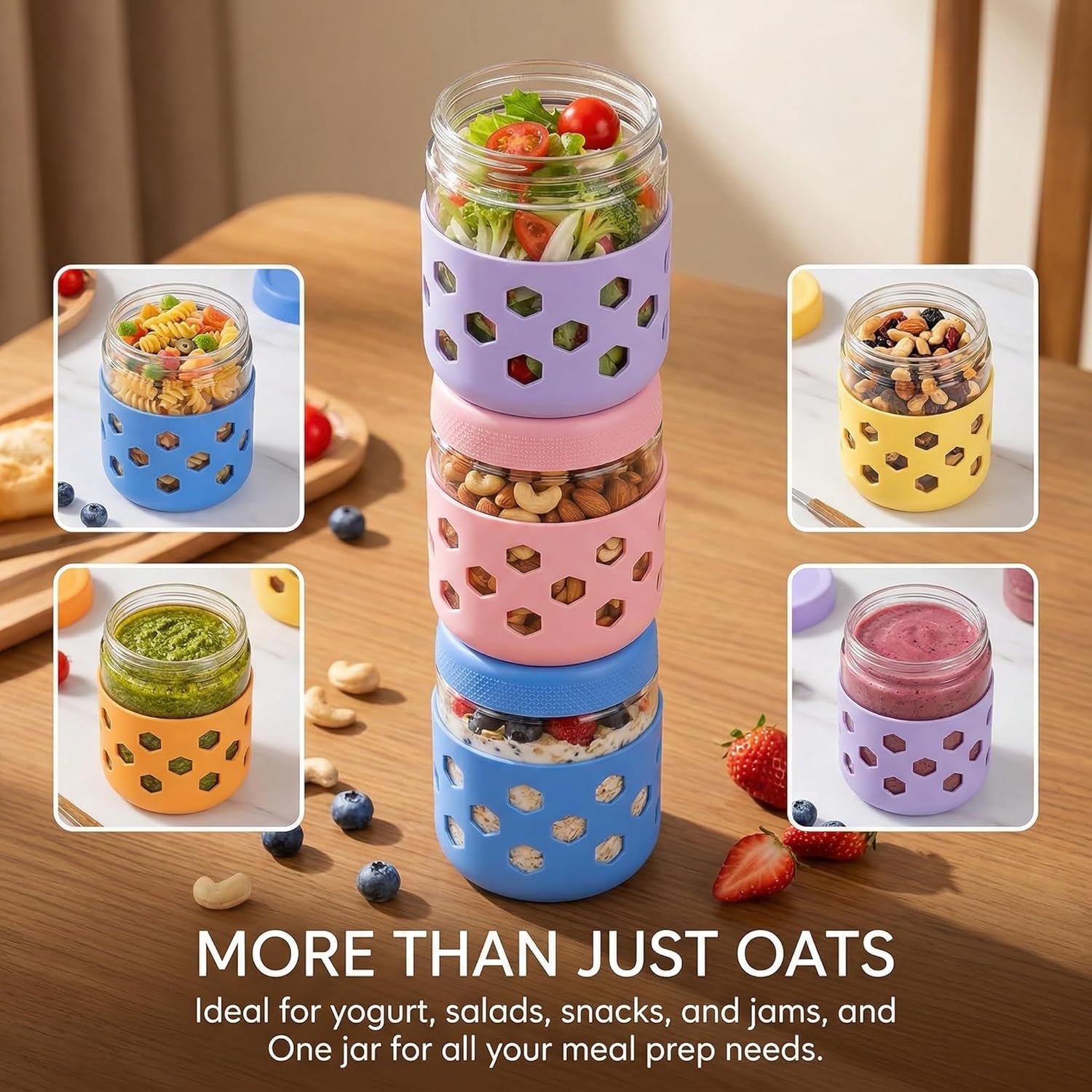 6-Pack 16 oz Overnight Oats Ja - Meal Prep Overnight Oats recensie en prijs