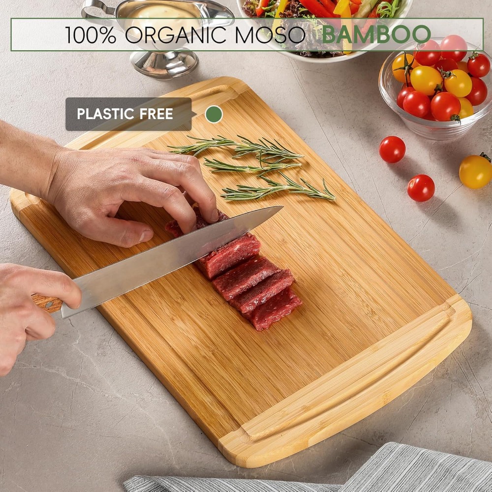 Large Wooden Cutting Board for - Meal Prep Organic recensie en prijs