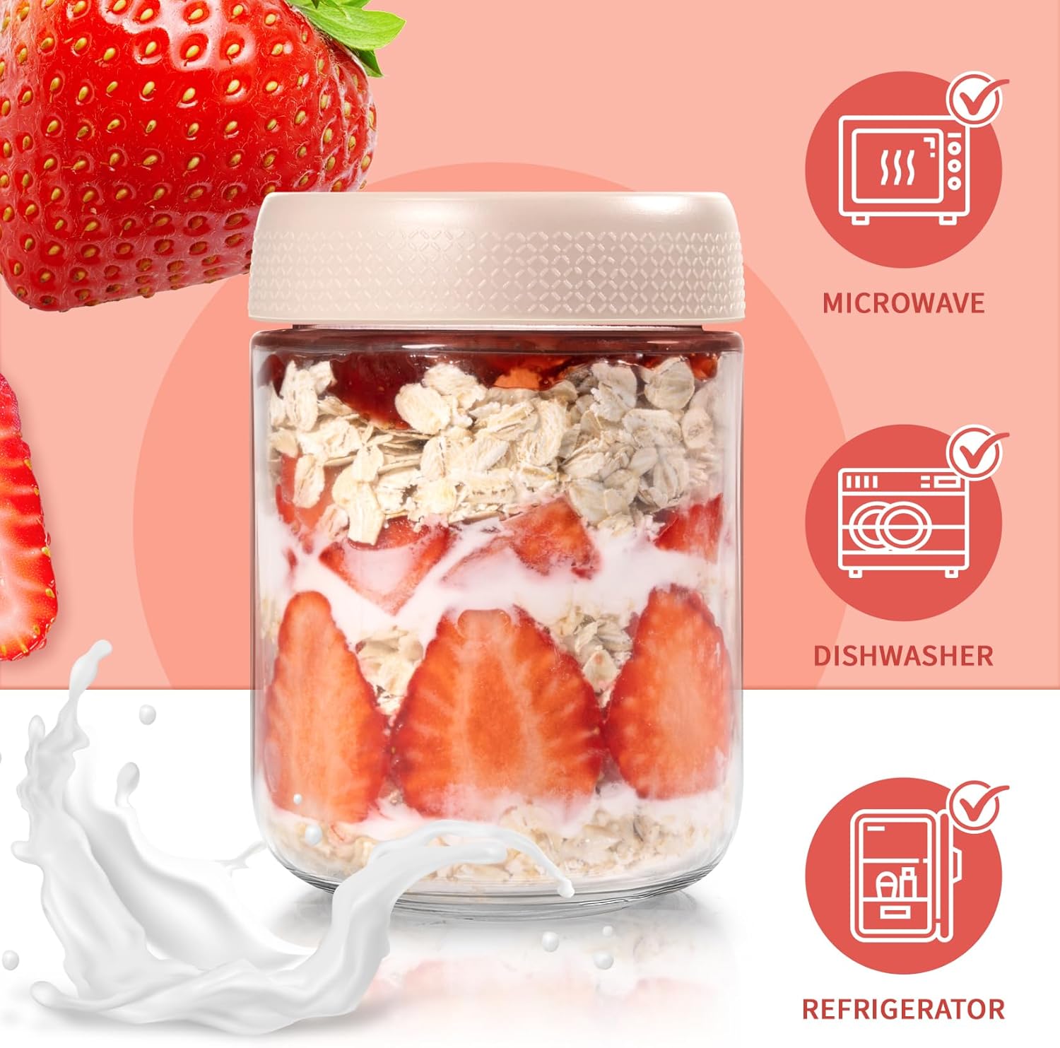 6 Pack 16oz Overnight Oats Con - Meal Prep Overnight Oats recensie en prijs