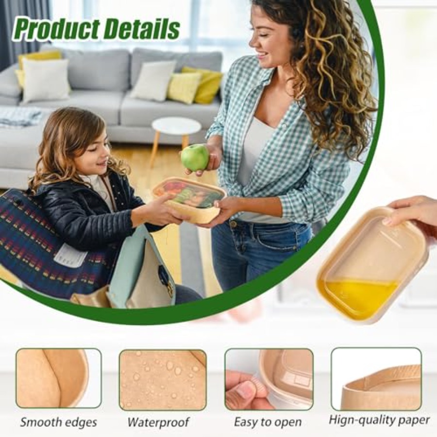 Pack Paper Bowls, Disposable F - Meal Prep Pasta recensie en prijs