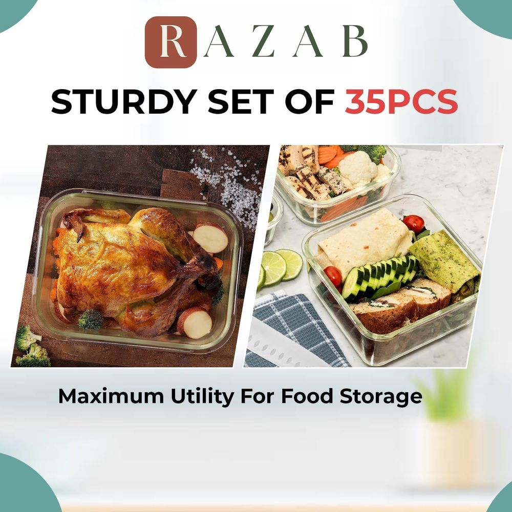 Pc Set Glass Food Storage Cont - Meal Prep Box recensie en prijs