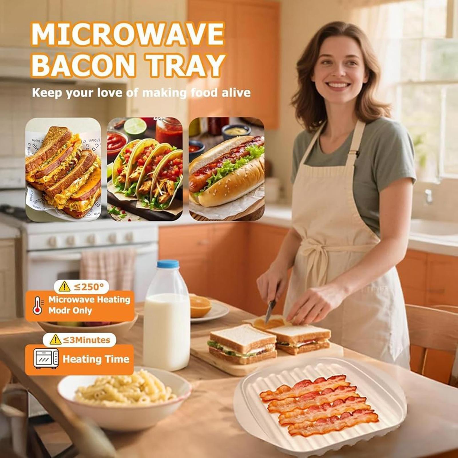 Microwave Bacon Tray Non-Stick - Meal Prep Hot Dogs recensie en prijs