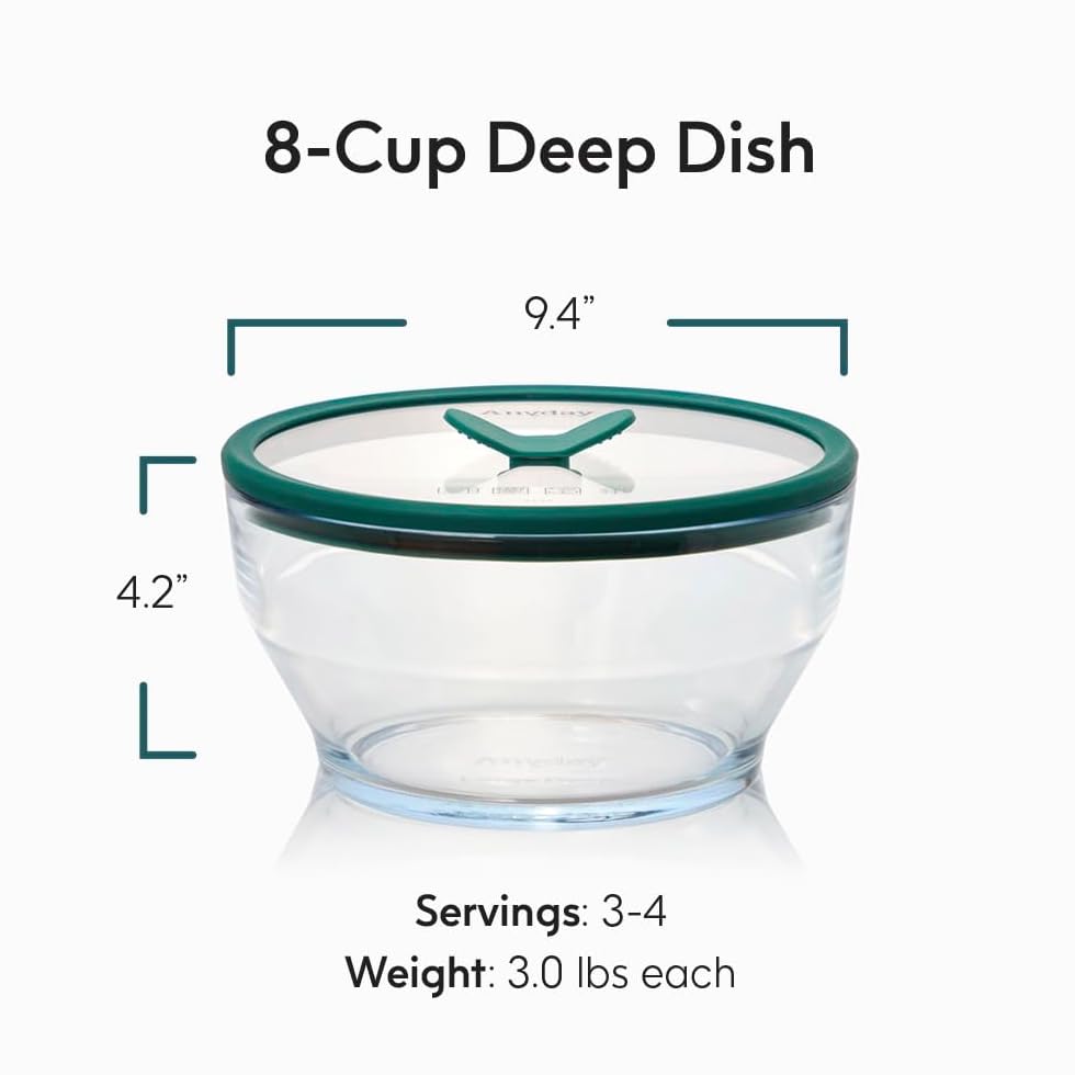8 Cup Glass Microwave Pasta Co - Meal Prep Pasta recensie en prijs