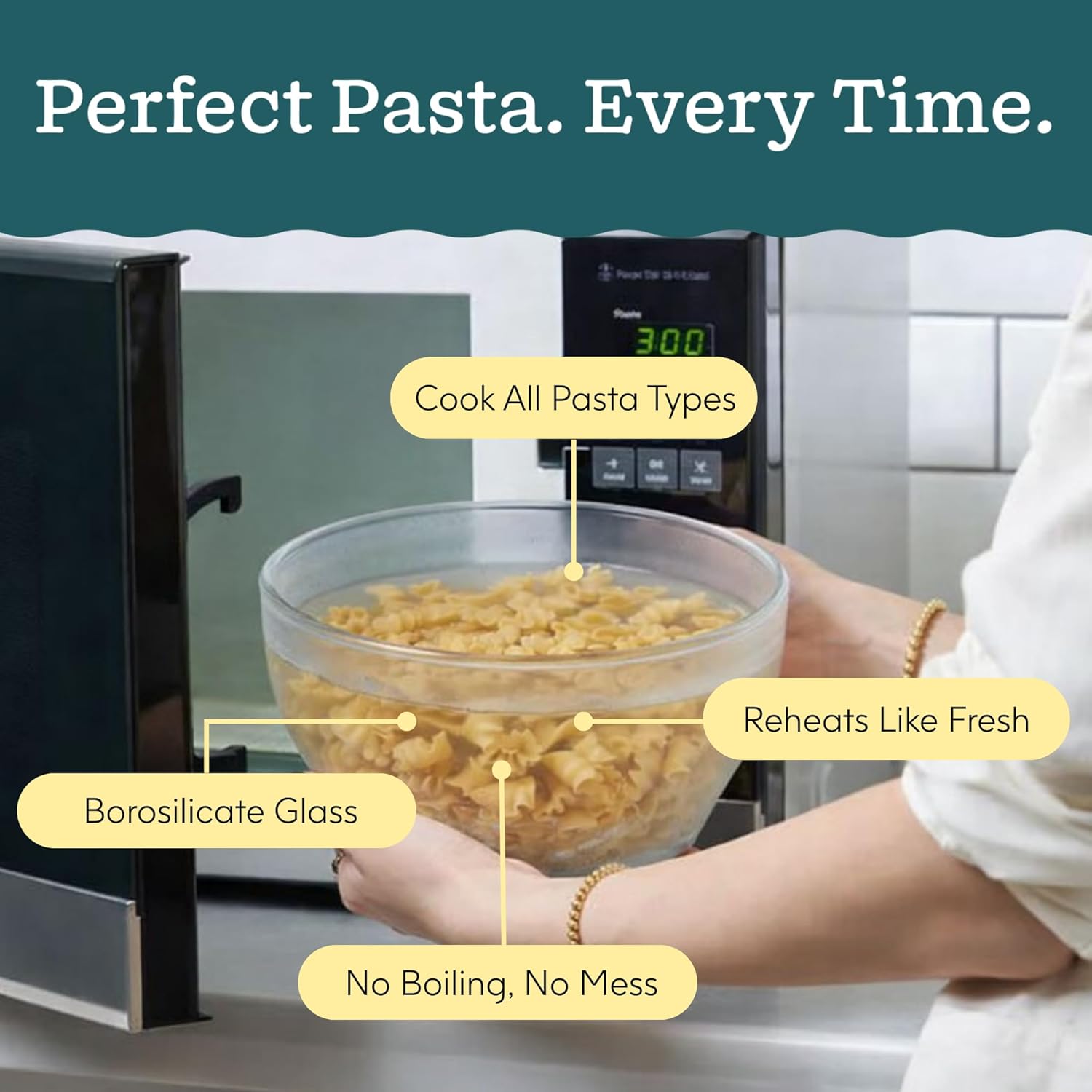 8 Cup Glass Microwave Pasta Co - Meal Prep Pasta recensie en prijs