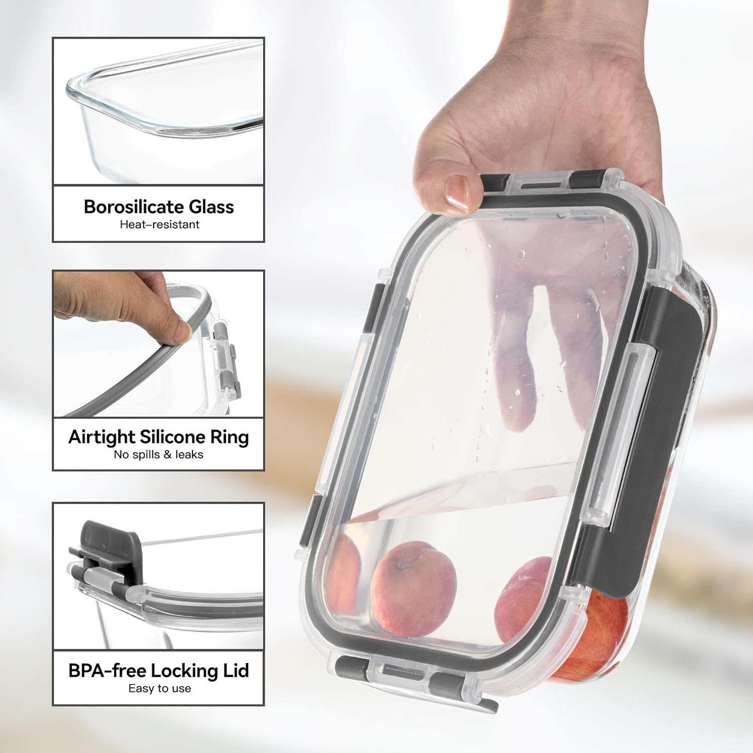 Glass Food Storage Containers, - Meal Prep Box recensie en prijs