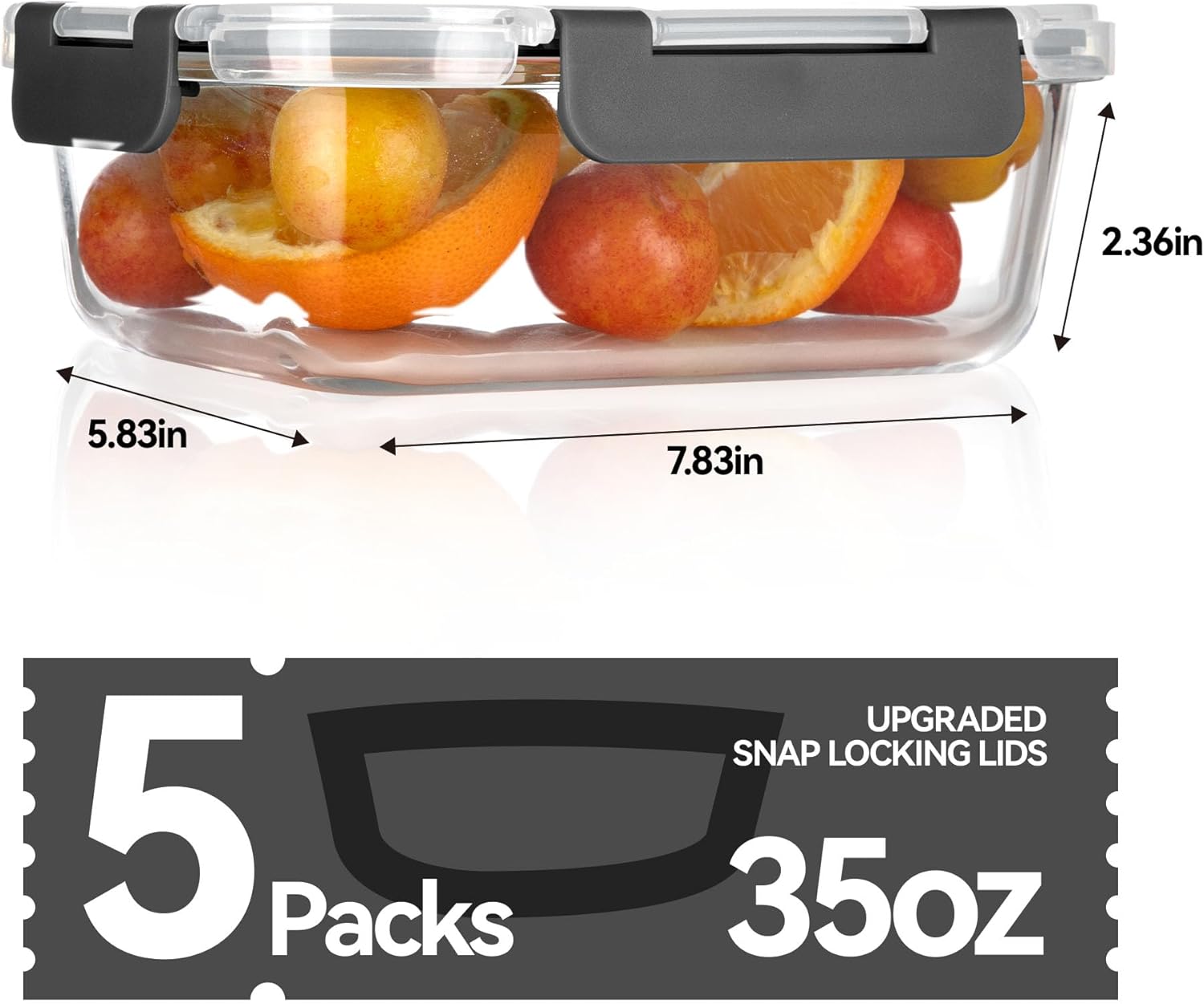 Glass Food Storage Containers, - Meal Prep Box recensie en prijs
